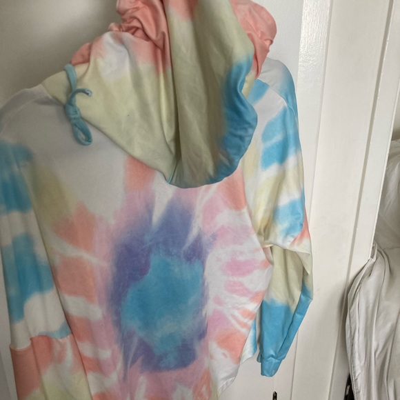 Oversized Groovy Tie-Dye Festival Hooded Sweater - Picture 3 of 4